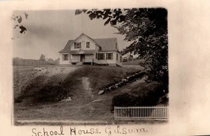 Gilsum NH Schulhaus Echtfoto RPPC Postkarte ungeteilte Rückseite - Bild 1 von 2