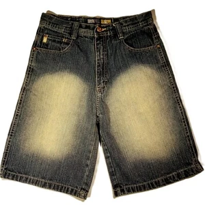 SOUTHPOLE Shorts Boys 14 Denim Jean Vintage Distressed Long Retro EUC - Picture 1 of 9
