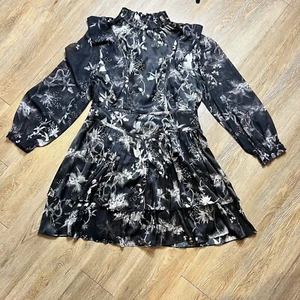 Mini Vestido Allsaints Talla 10 Floral Hada Capricho Volantes En Niveles Mariposa Boho - Imagen 1 de 12