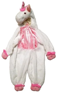 kids halloween costume unicorn white pink zip up size 1 to 2 years  - Picture 1 of 7