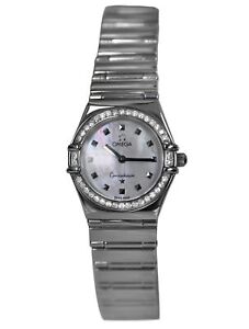 Omega Constellation My Choice 1475.71 Diamond MOP Steel 25MM Lady Quartz Watch