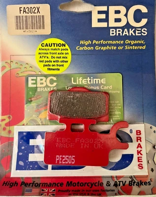 Juego de pastillas de freno, delanteras, EBC FA302X se adapta a: Kawasaki KX65, Suzuki RM65 Foto 1 de 2