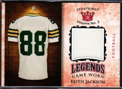 2022 Sportkings Volume 3 Legends Game Worn Material Red/50 #LSM-48 Keith Jackson - Image 1 of 2