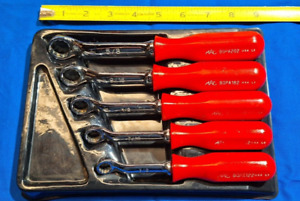 Mac 5Pc BOPA SAE Red Comfort Grip Box Wrench Set 3/8" - 5/8" BOPA202 12Pt W/Tray