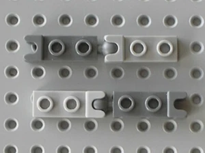2 x LEGO Paire Modified 1x2 with Tow Ball Ref 14419 + 14418 DkStone Gris  - Imagen 1 de 1