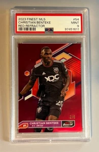 2023 TOPPS FINEST MLS Christian Benteke RED 2/5 PSA 9 #54 DC United POP 1 - Picture 1 of 4