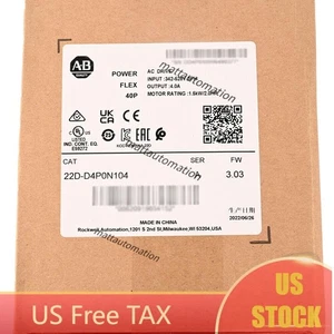 Allen-Bradley AB 22D-D4P0N104 PowerFlex 40P AC Drive US Free Tax - Picture 1 of 5