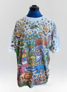 VINTAGE GIANT AEROSMITH JOEY MARS Get A Grip Tour T Shirt ALL OVER PRINT XL - Picture 1 of 6