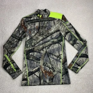 Under Armour Mens Med Camo Long Sleeve ColdGear Scent Control Pullover - Picture 1 of 13