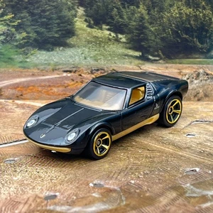 Hot Wheels '71 Lamborghini Miura SV Black 2025 1:64 LOOSE Diecast Car - Picture 1 of 6