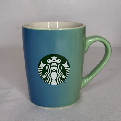 Starbucks Mug Gradient Blue Green 10oz 296ml Ceramic Coffee Cup 2021 Logo Gift - Image 1 of 4