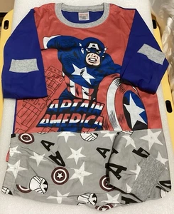 Conjunto de pijama de superhéroe para niños 7T manga larga top y pantalón azul rojo gris - Imagen 1 de 8