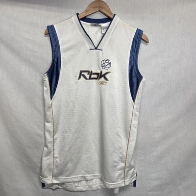 Camiseta Reebok De Colección Baloncesto Sin Mangas Azul Blanco Talla XL 40" Pecho Foto 1 de 4