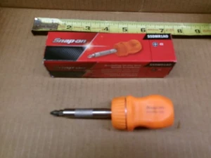 Snap-on USA Hard Orange Handle Stubby Ratcheting Screwdriver No SSDMR1A0 - Bild 1 von 4