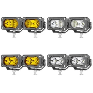 For Toyota Tacoma Hood Ditch 2X 3.2" LED Fog Light Cube Pod Mount Bracket Wire - Picture 1 of 16