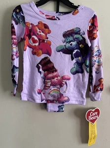 Spooky Care Bears Kids Sz 4 Long Sleeve Sleep Top Pj Pajama New NWT Halloween - Picture 1 of 2