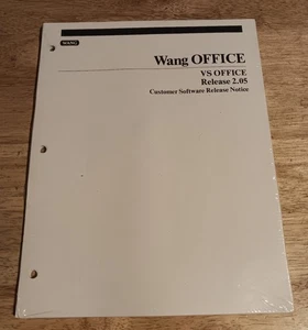 Wang Laboratories Wang Office VS Office Release 2.05 Customer Release Notice NEW - Picture 1 of 2