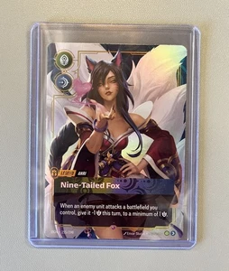 Tarjeta de leyenda inglesa Riftbound League of Legends TCG Ahri Nine-Tailed Fox 255/298 - Imagen 1 de 2