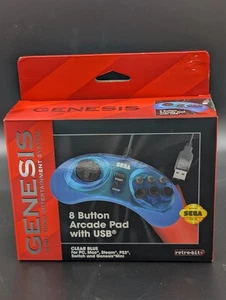Retro-Bit Official Sega Genesis USB Controller 8-Button Pad for Sega Genesis NEW - Picture 1 of 3