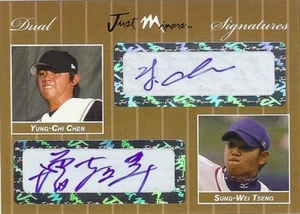YUNG-CHI CHEN & SUNG-WEI TSENG Dual Auto *GOLD* x/10 - Picture 1 of 1