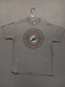 T-shirt Miami Dolphins NFL Team Apparel logo unisex grigia grande buone condizioni - Foto 1 di 5