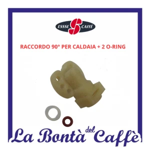 ORIGINAL PARTS 90° X BOILER + 2 O-RING COFFEE MACHINE CONNECTION ESSE - Picture 1 of 1