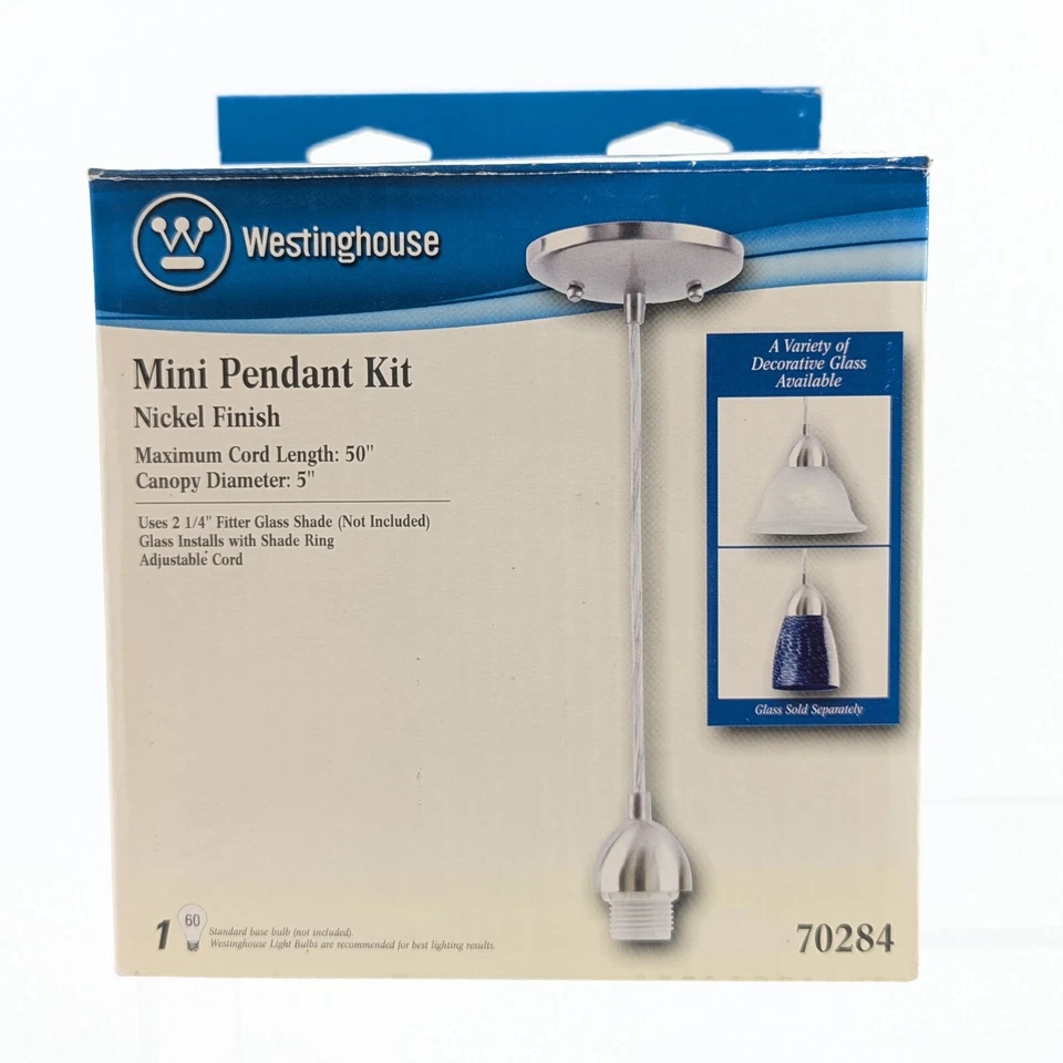 Westinghouse Mini Pendant Kit Nickel Finish 70284