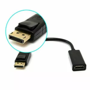 Displayport Male to HDMI Female Cable Converter Adapter for Dell HP Lenovo #262 - Picture 1 of 9