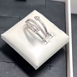 Nuevo Auténtico Anillo Flecha Brillante Plata de Ley 925 - Imagen 1 de 4