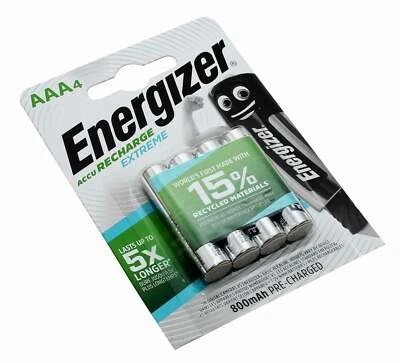 4x Energizer Extreme AAA HR03 Micro Akku NiMH | E300624400 | 1,2V 800mAh - Bild 1 von 2