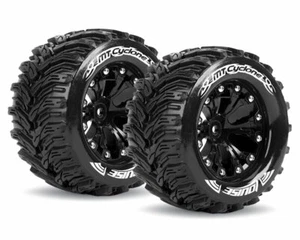 LOUISE MT-Cyclone Reifen soft auf Felge Monster Truck 2.8 1/2 Offset LOUT3226SBH - Bild 1 von 1
