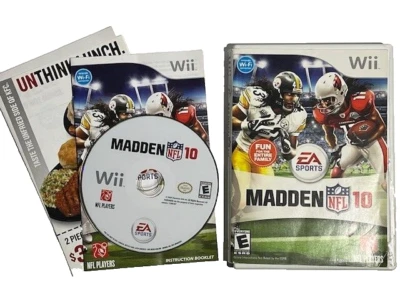 Madden NFL 10 (Nintendo Wii, 2009) Complete w/Case(no plastic), Manual & Disc - Image 1 of 3