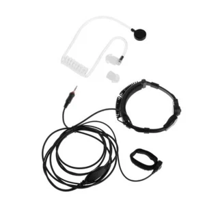Medium-duty Throat Mic Kit for w/ Translucent Tube & Finger PTT For - Zdjęcie 1 z 8