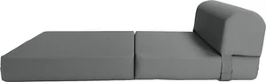 Silla para dormir gris camas plegables de espuma, sofá cama abatible portátil 6 x 24 x 70 - Imagen 1 de 6