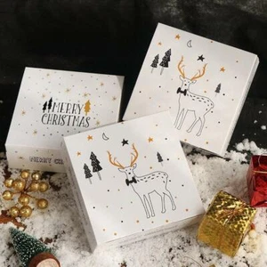50x Christmas Gift Box Reindeer Christmas Tree Box Cookie Product Packaging Box - Bild 1 von 8