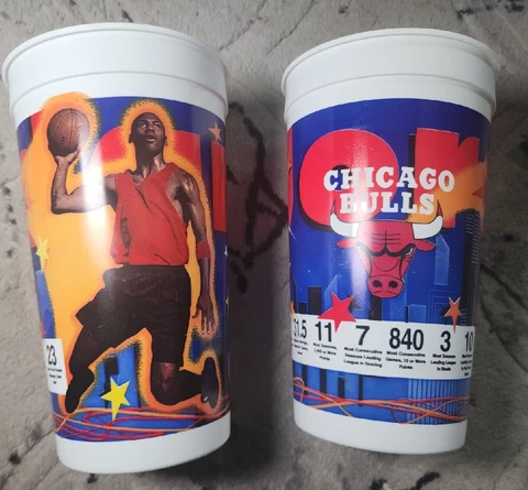 Michael Jordan Chicago Bulls Stats Cup McDonalds 1999 Mj Air VINTAGE rare 23 Cover