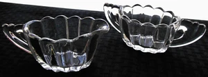 Heisey Glass Clear Crystolite  Sugar Bowl & Creamer Set - Picture 1 of 9