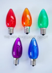 25 C9 Multi-Color  LED Smooth Christmas Light Bulbs LED Replacement Bulb - Picture 1 of 6