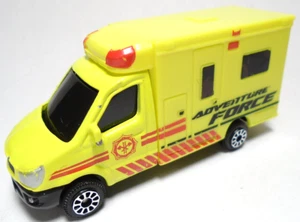 MAISTO ADVENTURE FORCE YELLOW 1:64 DIECAST 3" FIRE AMBULANCE TRUCK VAN WITH RED - Picture 1 of 6