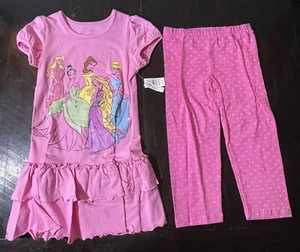 Disney Store Princess Two Piece Pink Dress with Pants Size L/G 10 - Picture 1 of 6