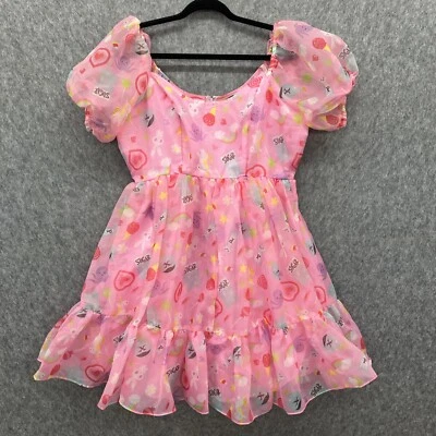 Cartoon Network Powerpuff Girls Baby Doll Dress Womens Large Pink Sugar Unicorn - Image 1 of 4