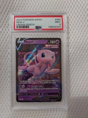 2023 Pokémon mew v 060 card graded psa mint 9 - Image 1 of 3