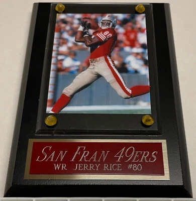 JERRY ARROZ SAN FRANCISCO 49ERS - PLACA FOTOGRÁFICA PARA TU HOMBRE CUEVA DECORACIÓN DE PARED Foto 1 de 4