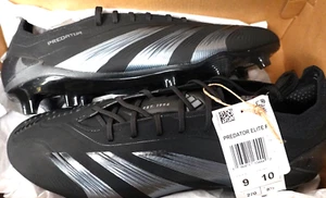 Adidas Predator Elite FG Black Size US MEN9 WMN 10 FR 42 2/3 UK 8 1/2 NIB - Picture 1 of 5