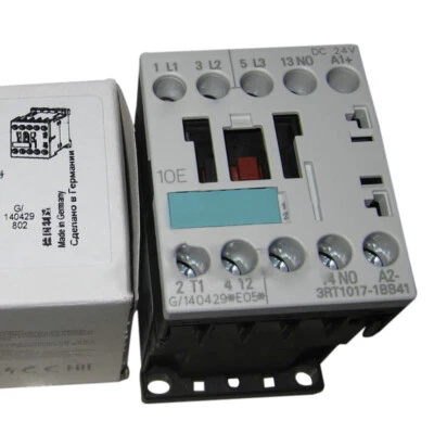 For Siemens 3RT1017-1BB41 3RT10171BB41 Power Contactor 12A 5.5kW 24V DC 3-pole - Image 1 of 3