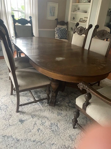 antique dining room chairs- set of 8 Cover