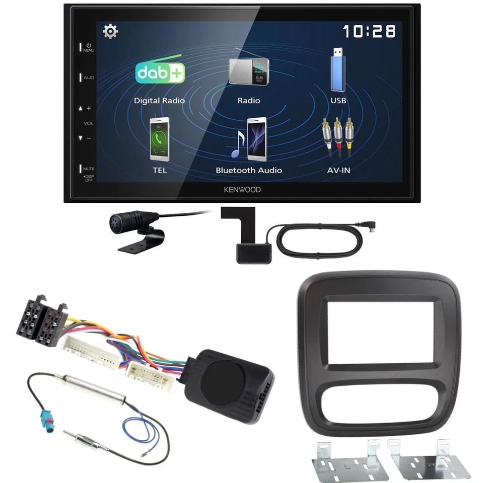 Kenwood DMX129DAB DAB+ Bluetooth USB Einbauset für Nissan NV300 - Bild 1 von 1