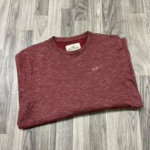 HOLLISTER Crewneck Pullover Maroon Lightweight Sweatshirt Men's Size Medium - Picture 1 of 8
