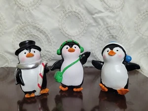 3er Set entzückende süße bunte Pinguin tanzende Zuckerstange 3 Zoll - Bild 1 von 2