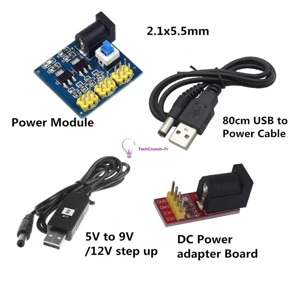 USB DC 5V to DC 9V/12V Step-up Module Converter Cable 2.1x5.5mm Male Connector - Photo 1/1